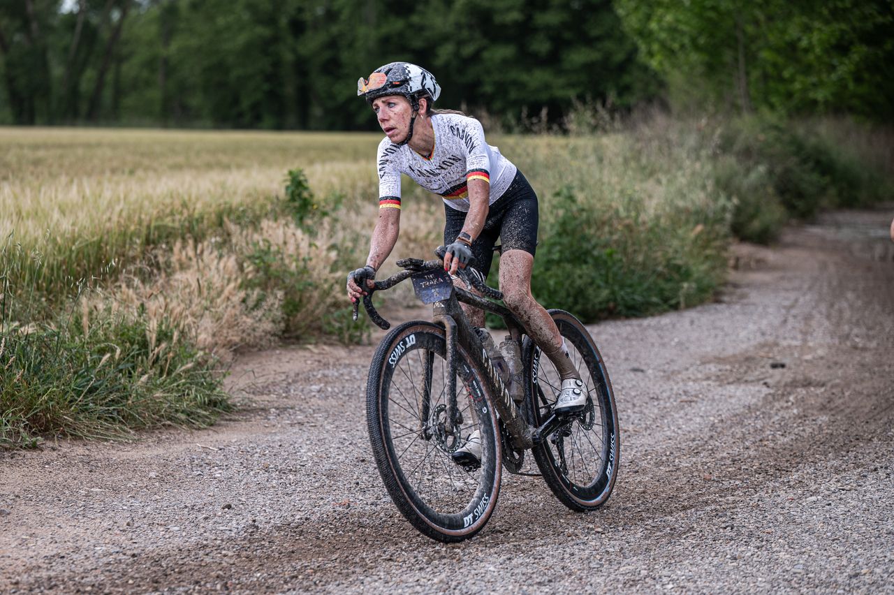 Carolin Schiff on her way to victory at 2024 The Traka 200