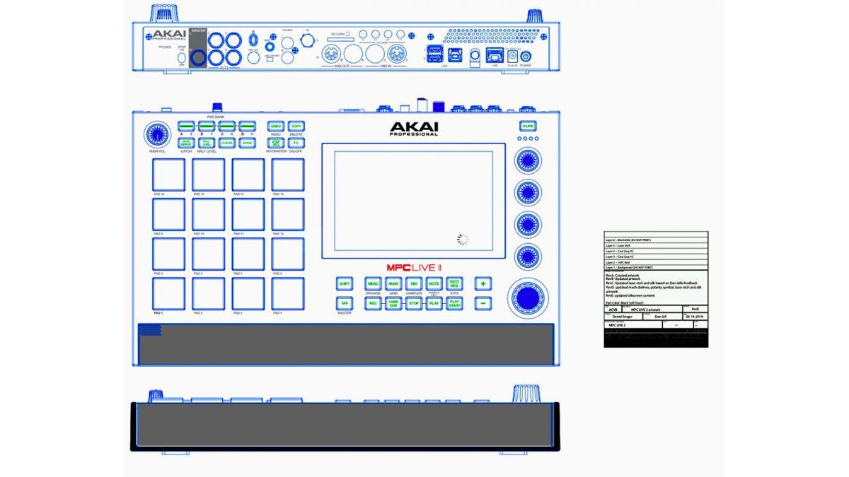 Akai MPC Live II leaked image