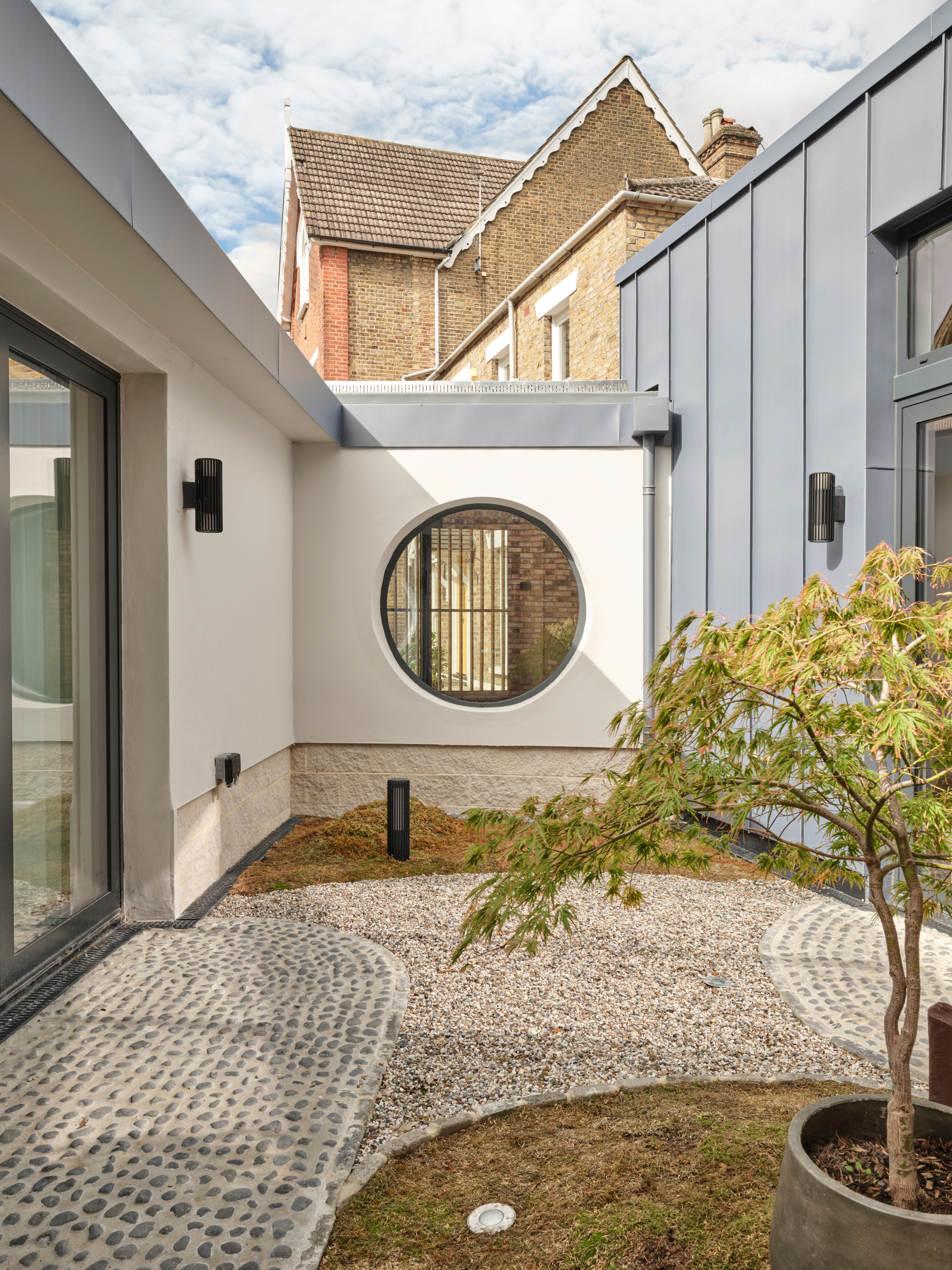 The new house has two courtyards