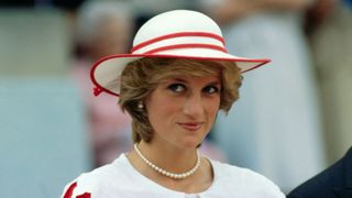 32 of the best Princess Diana Quotes -Diana wearing red and white hat