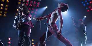 Queen performing in Bohemian Rhapsody