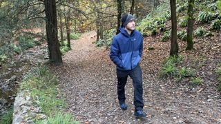 Wandering alongside a stream in the Passenger Eclipse Insulated Waterproof Jacket