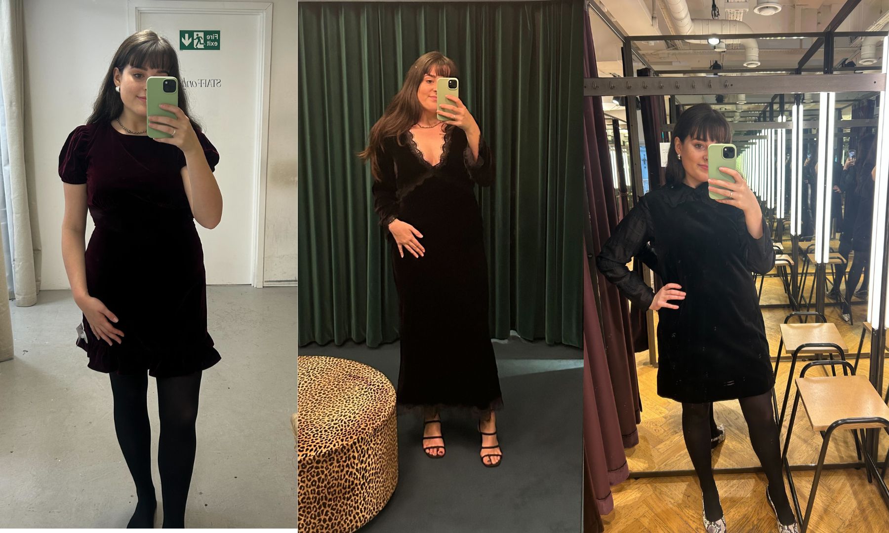 Image of velvet dresses