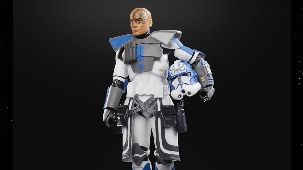 Star Wars The Black Series Arc Trooper Jesse action figure on a plain black background