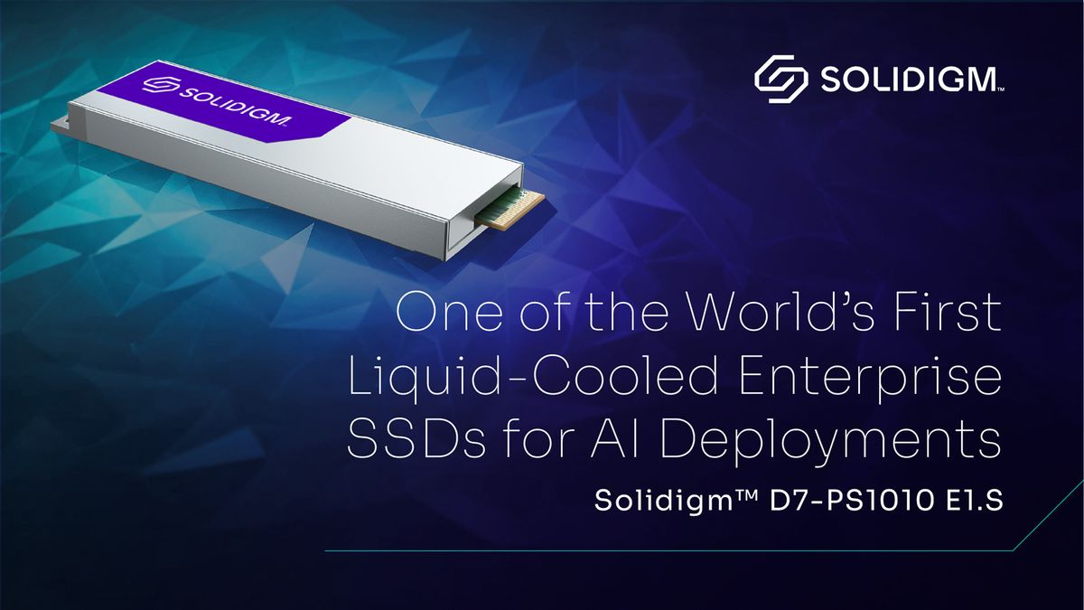 Solidigm debuts the world's first liquid-cooled eSSD solution — Aims to achieve fully fanless GPU servers