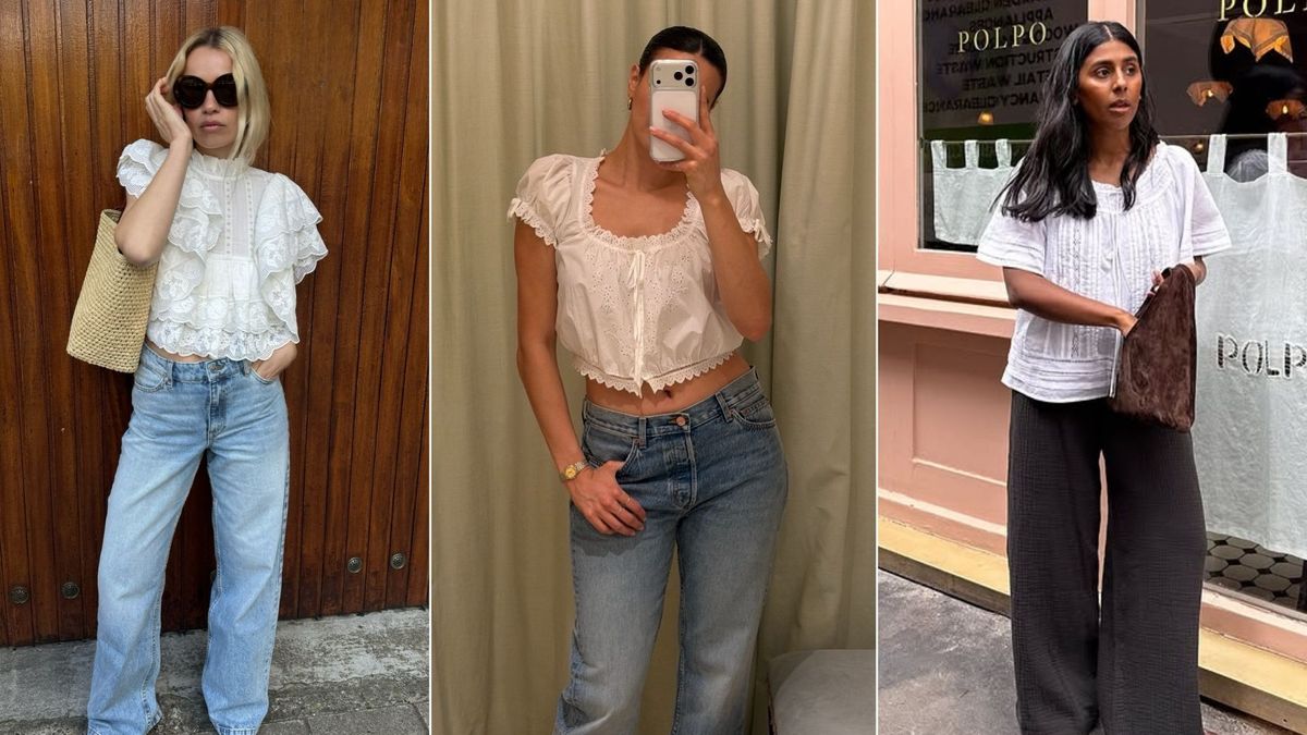 Grab Your Jeans and Basket Bag—This Viral Blouse Trend Marks the Official Start of Boho Spring