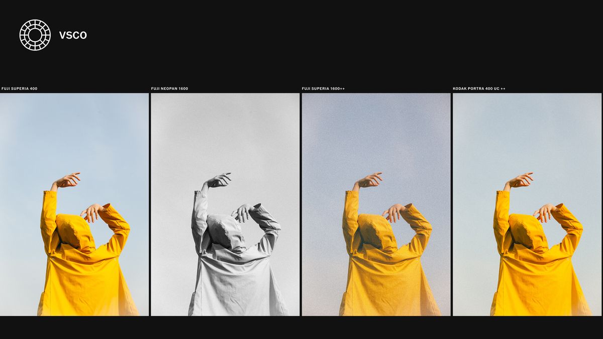 An image edited with different VSCo film-inspired presets