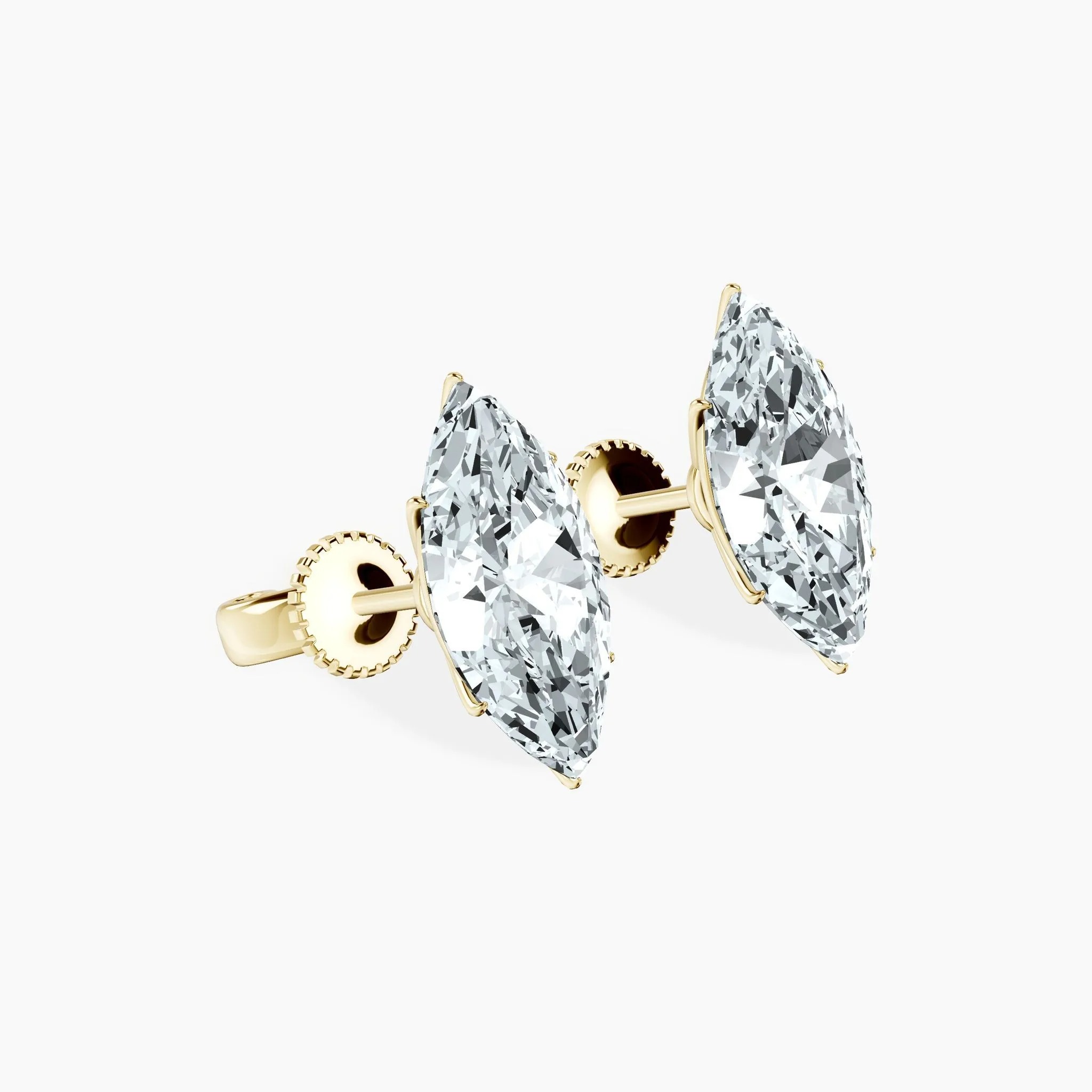 Miraki, 6 Prong Marquise Studs, 8 Total Carat Weight