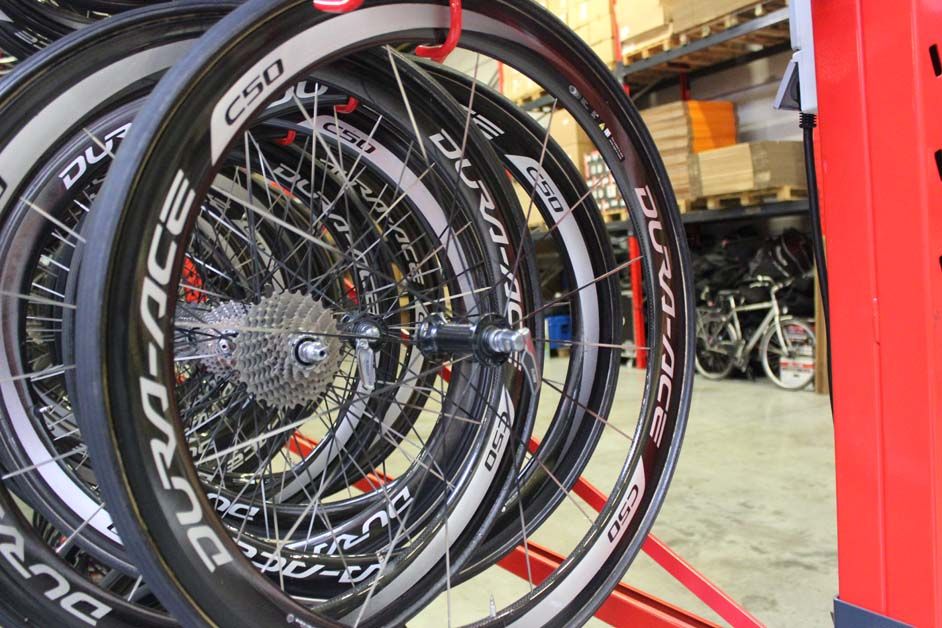 BMC's bikes are kitted out with Shimano Dura Ace wheels