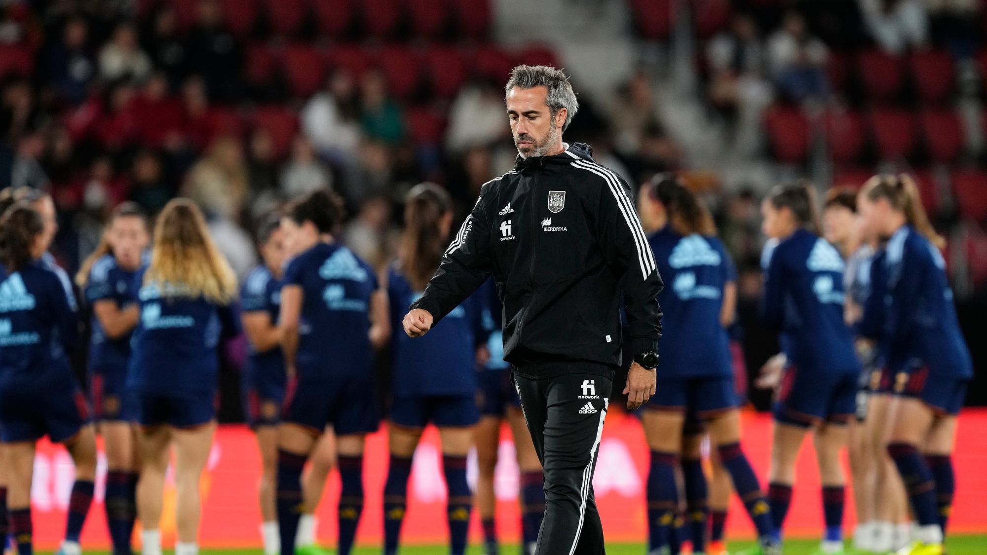 Spanish Women's football coach Jorge Vilda and the national team at the Women's World Cup