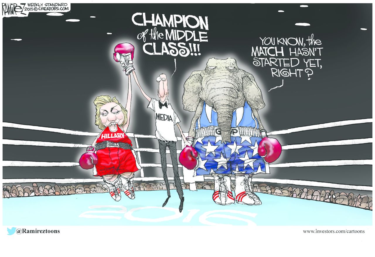 Political cartoon U.S. Hillary Clinton 2016