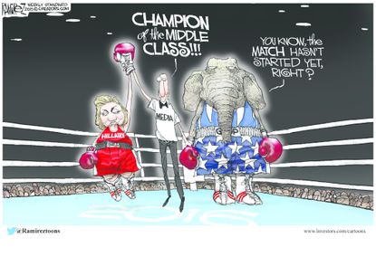 Political cartoon U.S. Hillary Clinton 2016