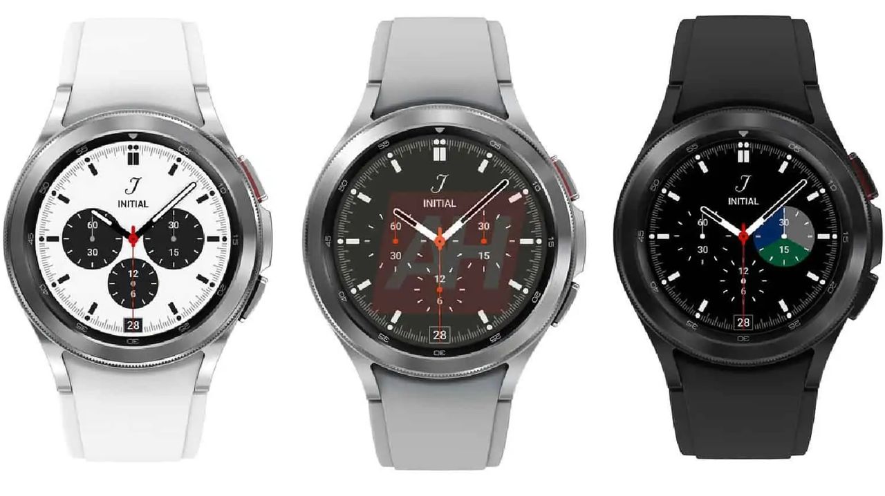 Leaked Samsung Galaxy Watch 4 Classic renders showing it in white, grey and black shades