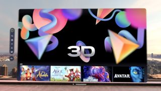 Apple Vision Pro Disney Plus 3D movies menu