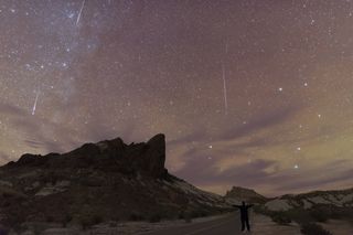 Orionid meteors streak through the starry sky over Big Bend National Park in Texas, in this composite of four shots taken by astrophotographer Sergio Garcia Rill in October 2017.