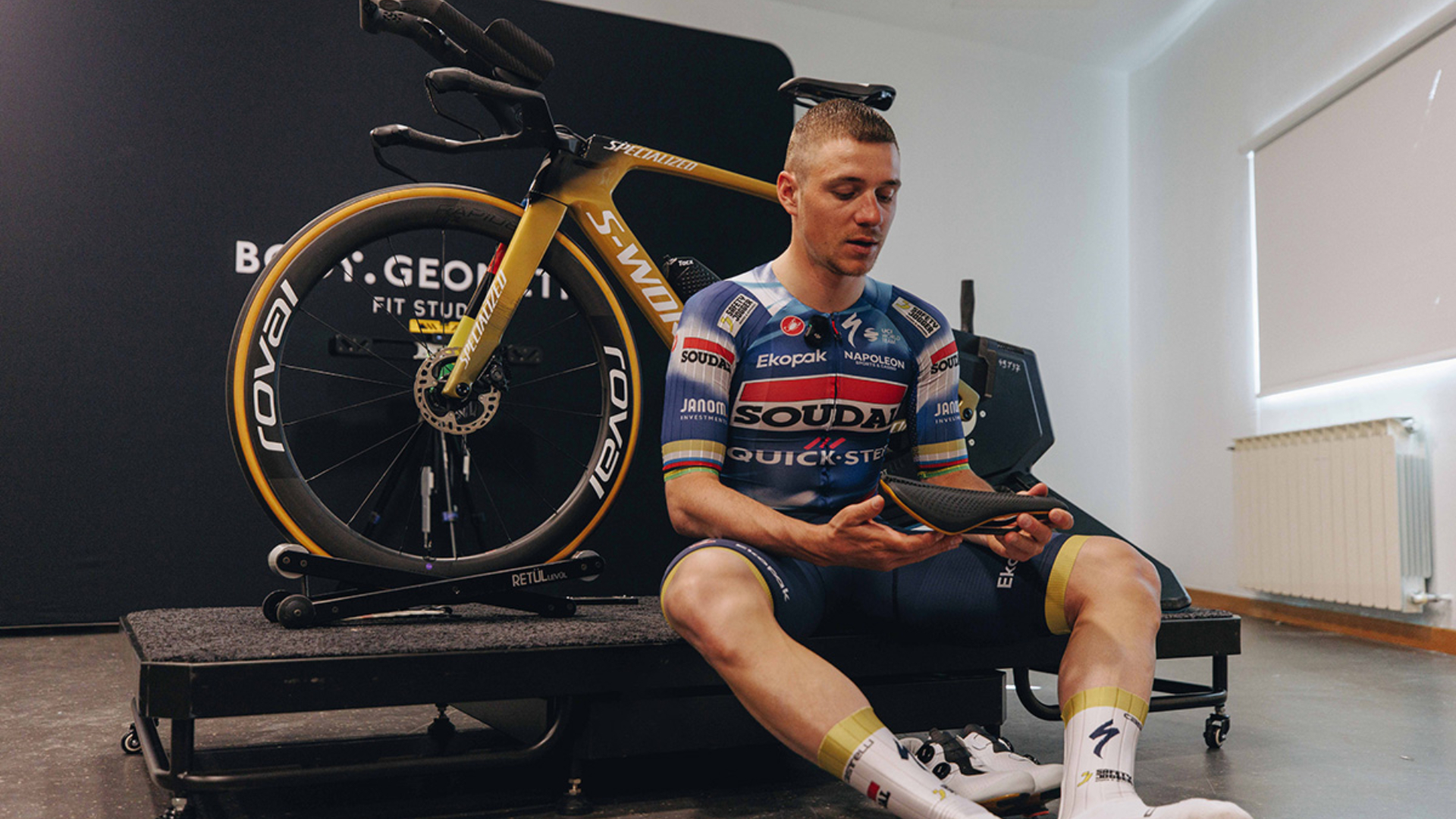 Remco Evenepoel and his Specialized S-Works Power Evo saddle