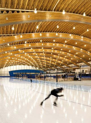 Ice rink of the Richmond Olympic Oval by Cannon Design