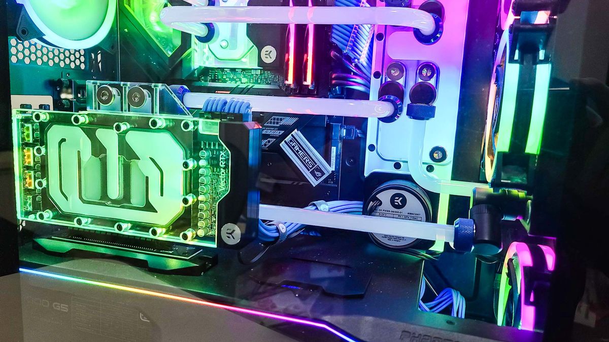 Interior view of CLX Ra Gaming PC