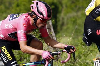Primoz Roglic (Team Jumbo-Visma) in action on stage 4 of the Giro d'Italia