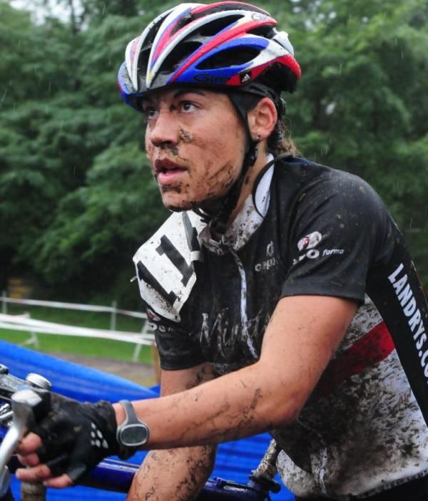 Crystal Anthony (Minuteman Road Club) having a good race