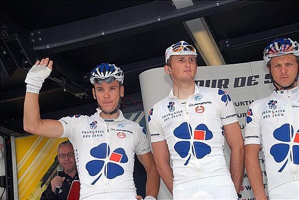 Belgian rider Philippe Gilbert (Fran&ccedil;aise des Jeux) at the team presentation.