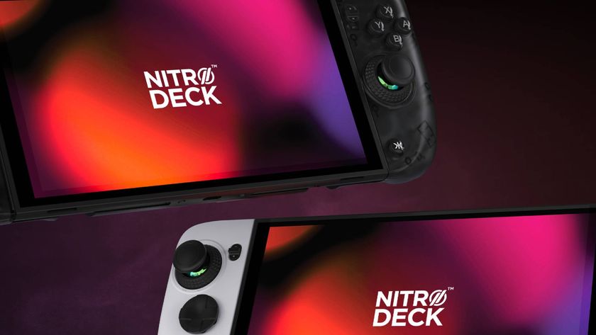 Image of the new Smoke Black Nitro Deck 2 in the top left corner and the white Nitro Deck 2 in the bottom right corner of the image.