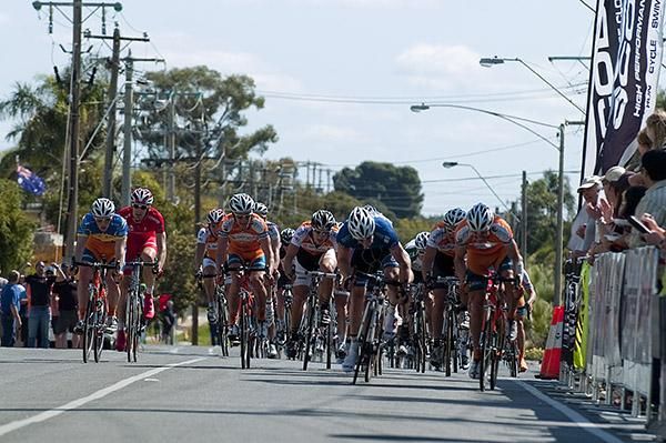 Steele Von Hoff (far right) of Genesys Wealth Advisers wins the final stage in Mildura in a blanket affair.