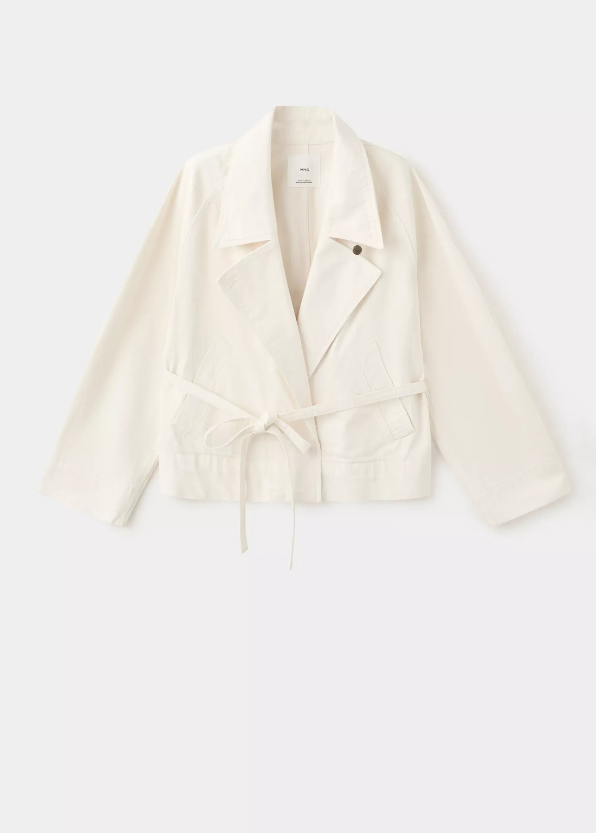Cotton Trench With Maxi Lapels and Belt - Women | Mango Usa