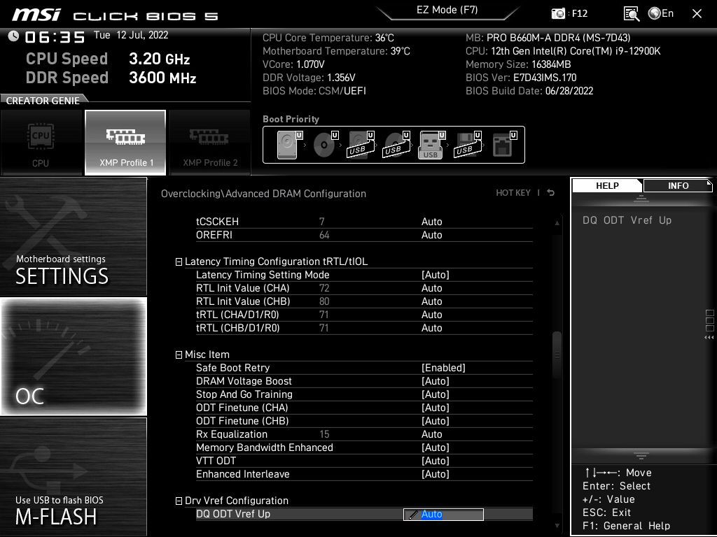 MSI Pro B660M-A DDR4