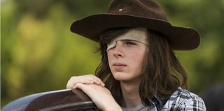 Carl in Season 7 of The Walking Dead