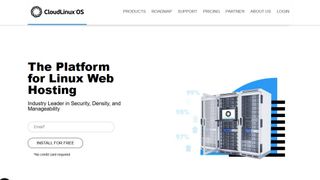 CloudLinux website screenshot (March 2025)