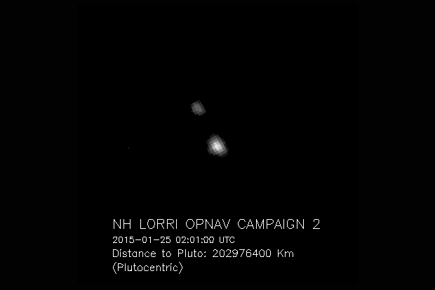 Pluto and Charon on Jan, 25, 2015.