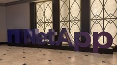 NetApp logo pictured at the MGM Grand Casino and Hotel in Las Vegas ahead of the 2026 NetApp Insight conference. 