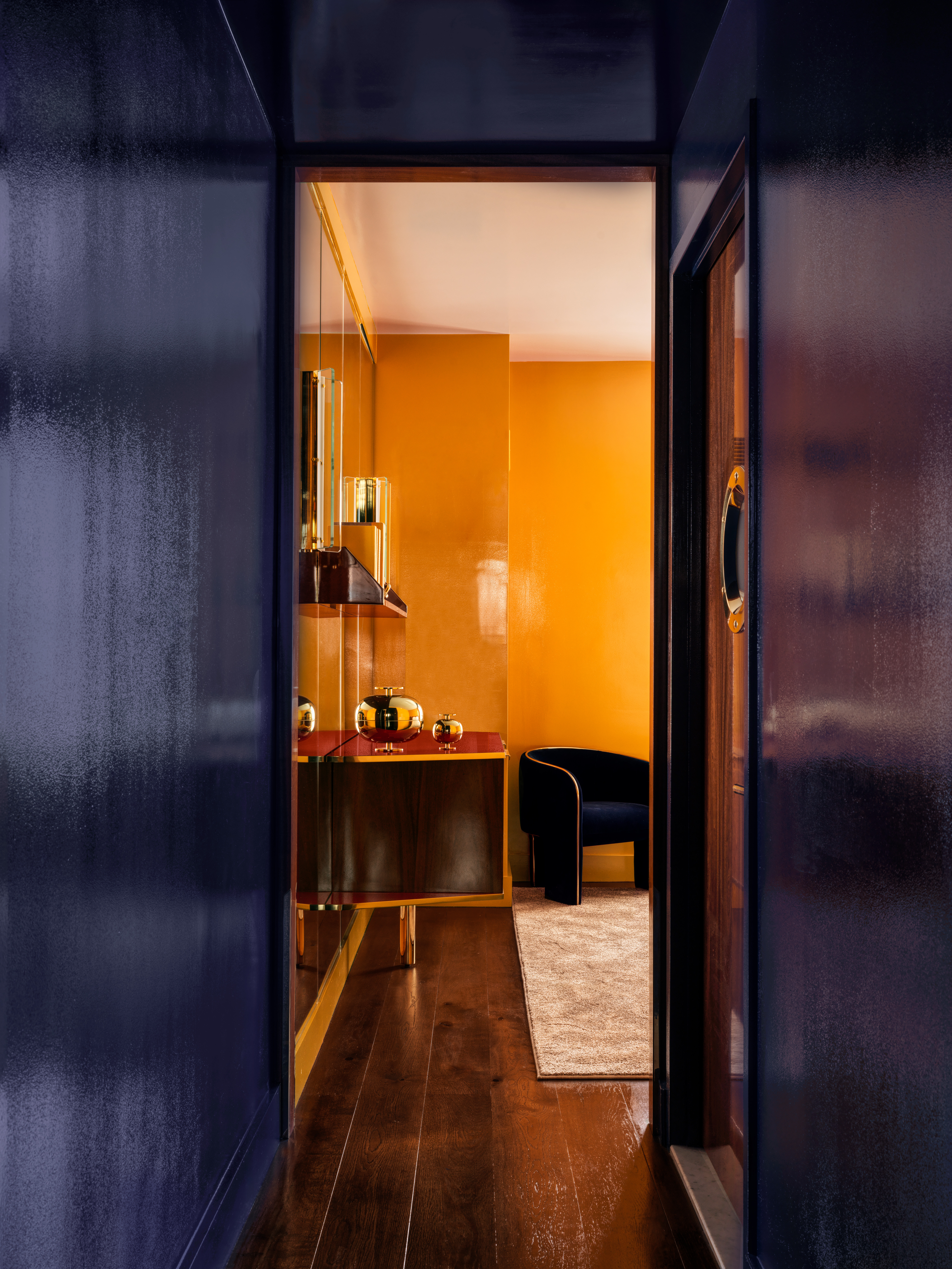 Interiors photographs of The Manner hotel in SoHo, New York