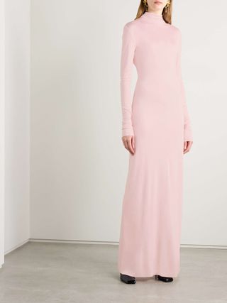 Norla Jersey Turtleneck Gown