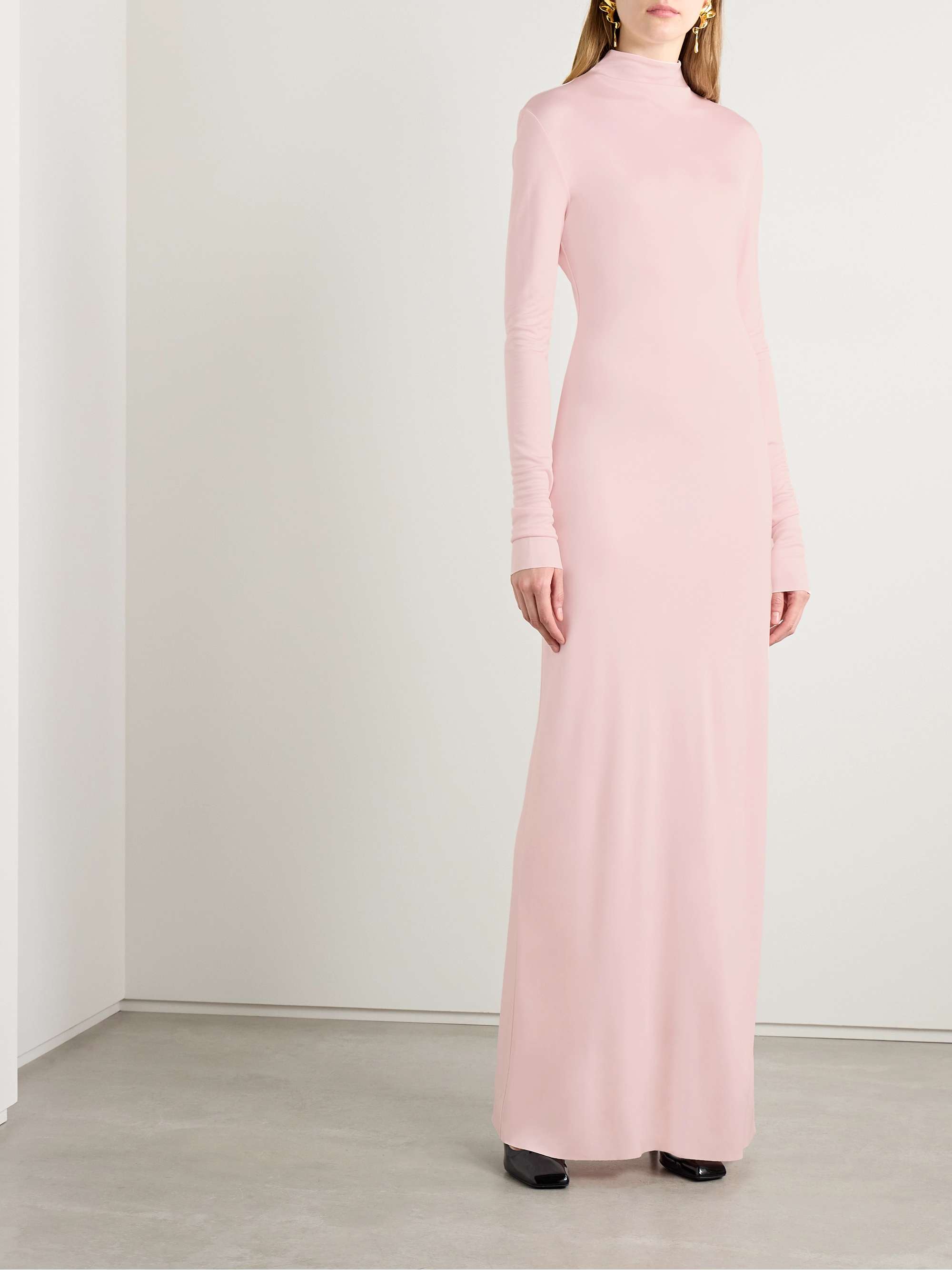 Norla Jersey Turtleneck Gown