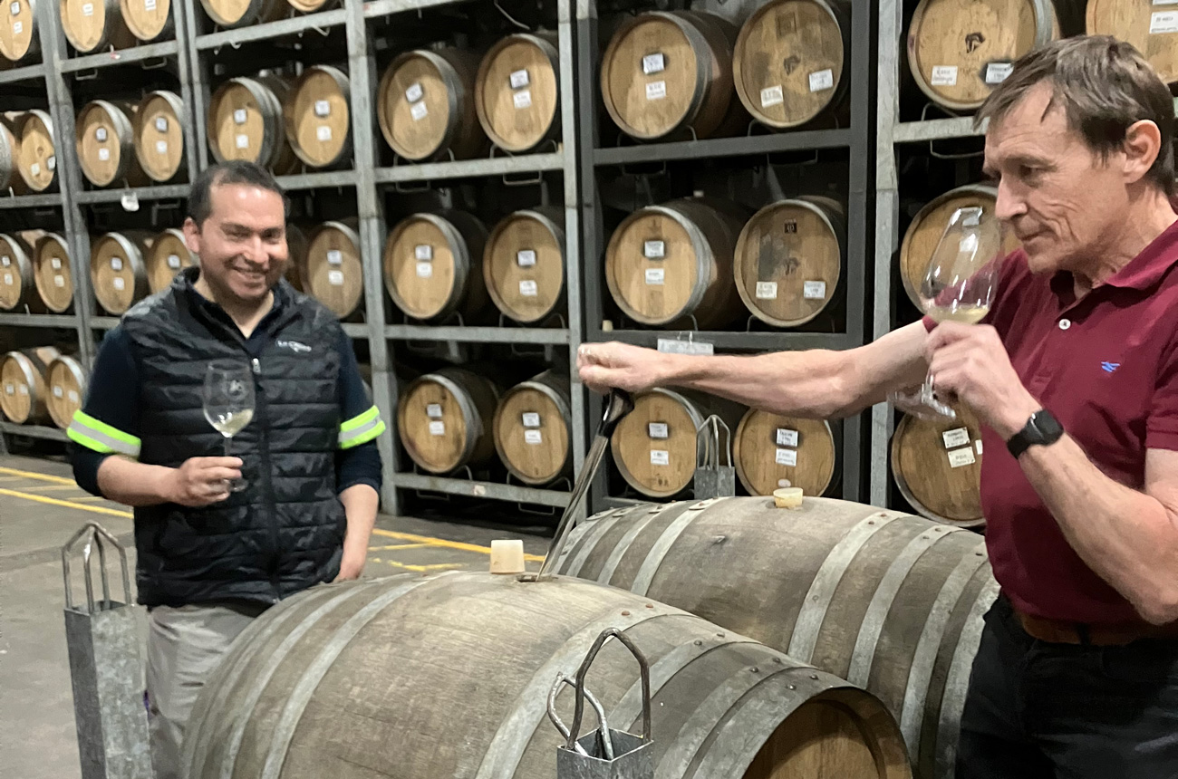 Brett Jackson in the winery