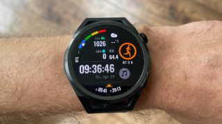 Huawei Watch GT Runner worn on a wrist