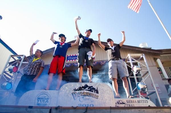 The men&rsquo;s cross country podium