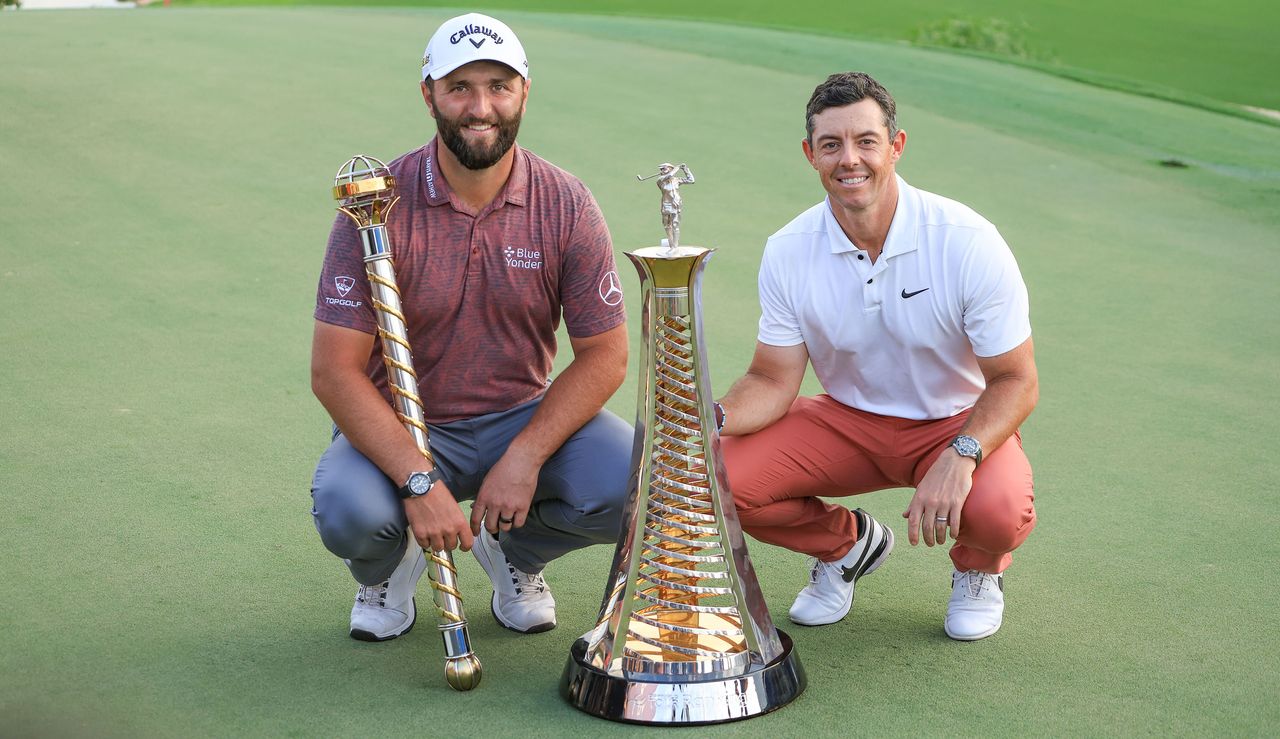 Rahm and Rory with their trophies