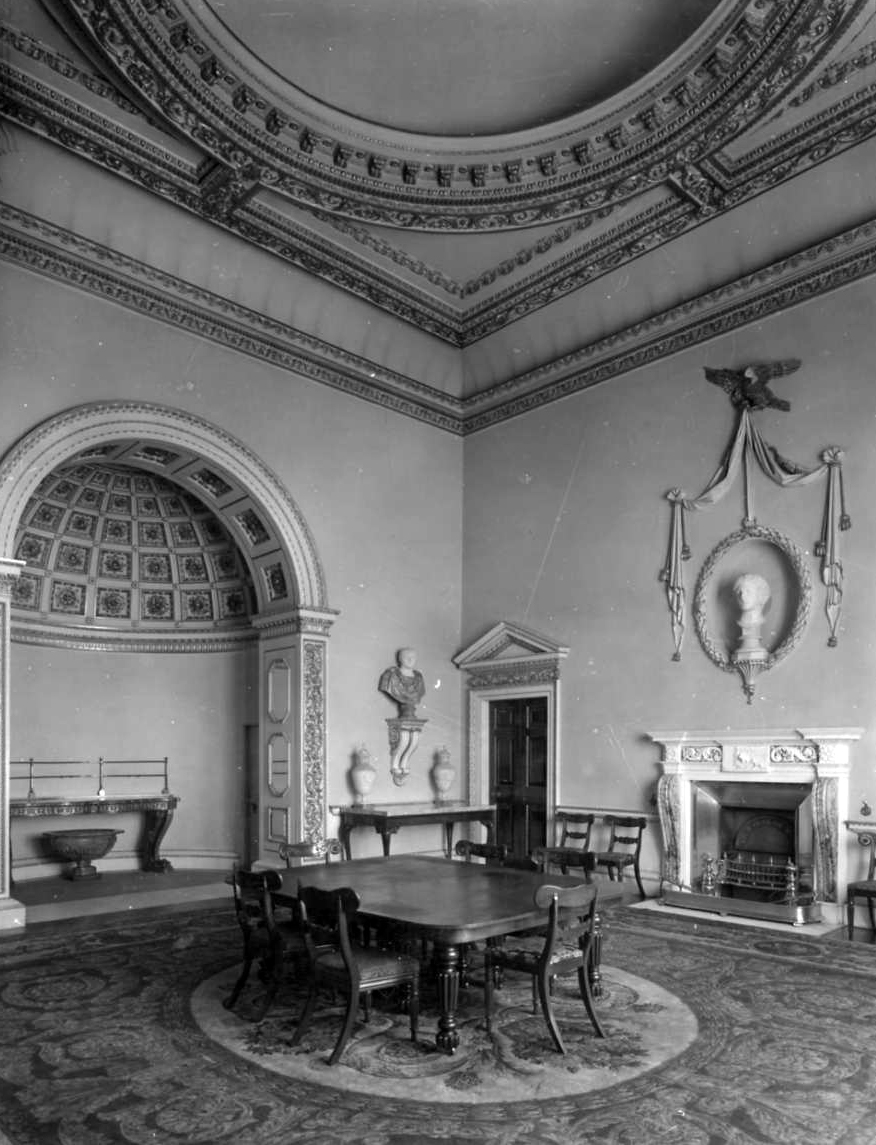 Black and white images of Palladian Nuthall Temple