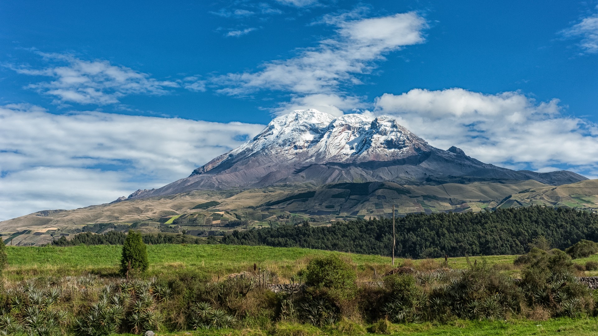 Mount Chimborazo in Ecuador.