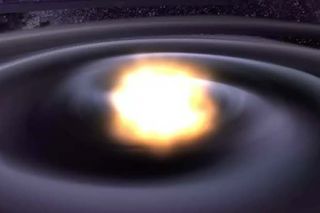 Visualization of a star merger that produces gravitational waves. 