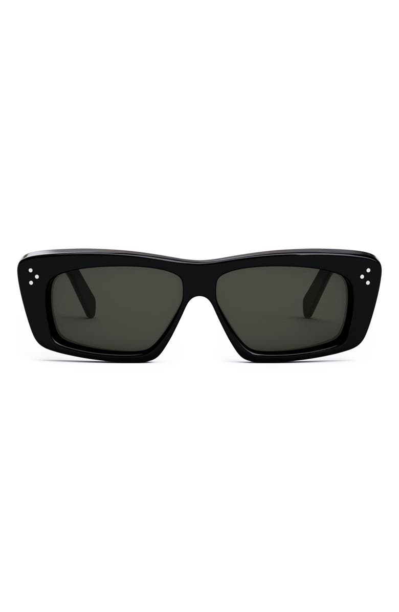 Bold 3 Dots 57mm Rectangular Sunglasses