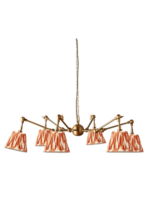 Charlotte Chandelier with Ikat Shades