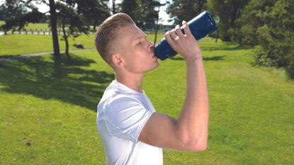 Man drinking water