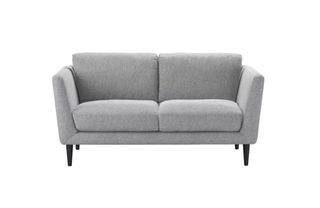 A small grey 2-seater sofa