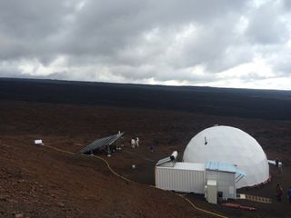 The HI-SEAS isolation habitat on Mauna Loa in Hawaii, where six people lived in relative isolation for a full year, to simulate a human mission to Mars.