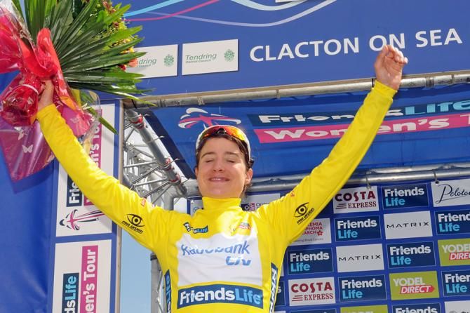 Marianne Vos in the race lead at the Women's Tour
