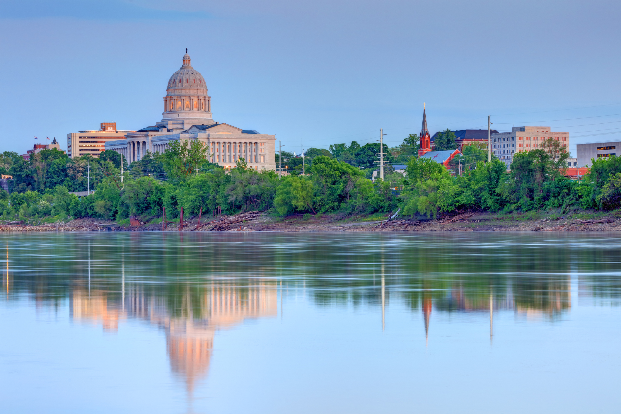 The Missouri State Capitol located in Jefferson City